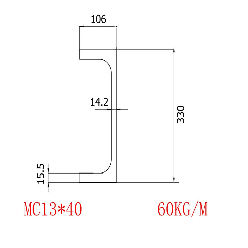 美标槽钢MC13x40加工批发零售价格美标方管A572GR50