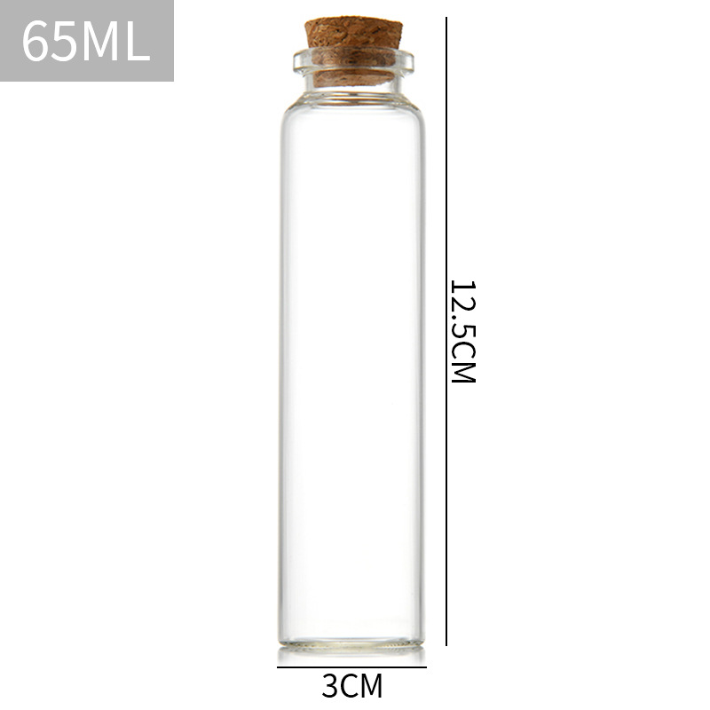 Botella de tubo de bayoneta de 30mm de diámetro que deseen botella de vidrio de corcho Cordyceps botella de medicina botella de té perfumada botella de deriva