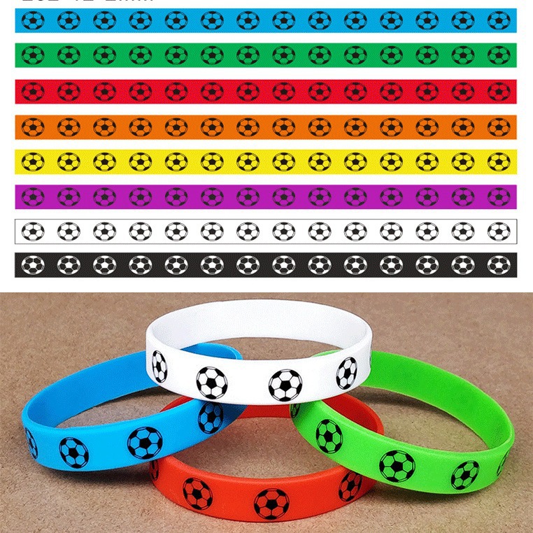 football silicone rubber fluorescence bracelet