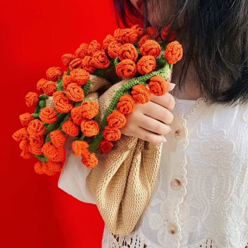 手作りのバラのすずらんの花束の毛布diy材料はグラデーション色の創意プレゼントを包んで彼女の親友に送ります。|undefined