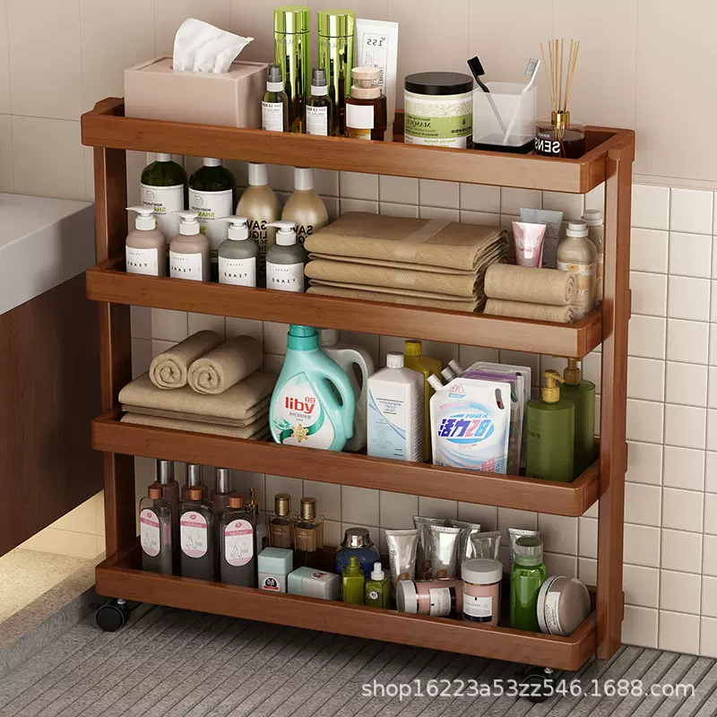 置物架多层收纳架小推车客厅落地移动家用杂物储物柜简易零食架子