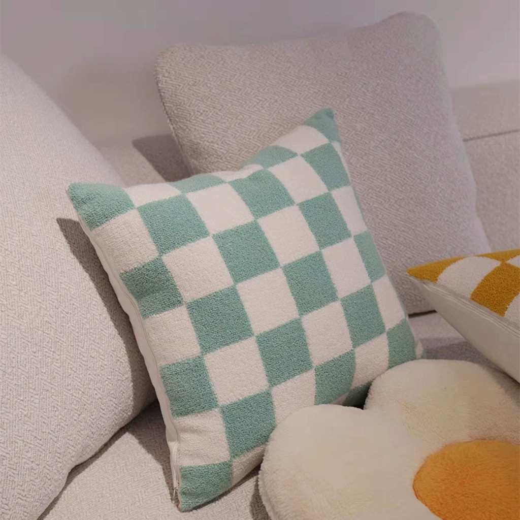 Fresh pillow, cream square small pillowcase solar-powered for bed, flowered
