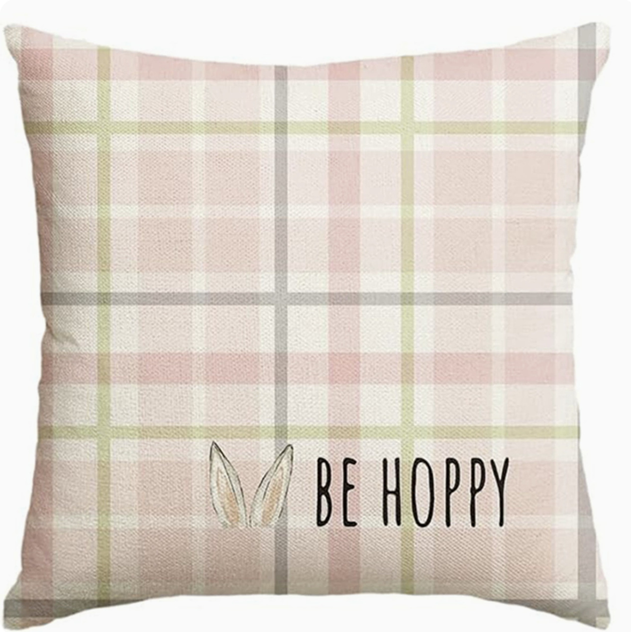 Amazon nuevo huevo de Pascua transfronterizo funda de almohada lino conejo simple funda de almohada cojín de sofá doméstico