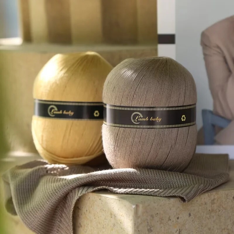 Silk cotton summer linen lace thread hand-woven doll material bag large diy crochet wool wholesale