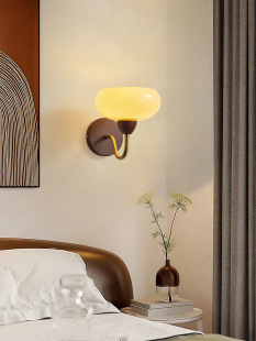 American Retro Style Bedside Wall Lamp, Antique Style Walnut Color Living Room Background Wall, Bedroom Study, Aisle Entrance Light