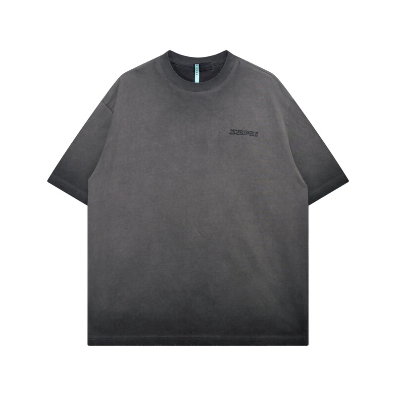 Wang Hedi's Same Style D.D Trendy Brand Series Small Coal Ball Print Washed Distressed Versatile Loose Short-Sleeve T-Shirt