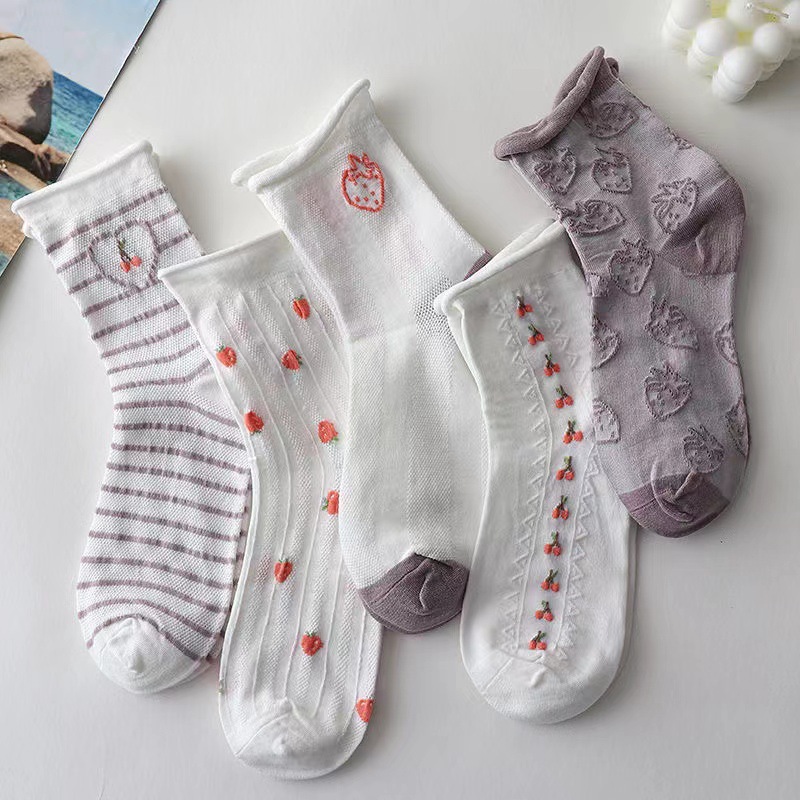 Nuevos/hombres y mujeres opcionales Otoño e Invierno hombres y mujeres medias altas medias blancas calcetines invisibles calcetines florales lindos