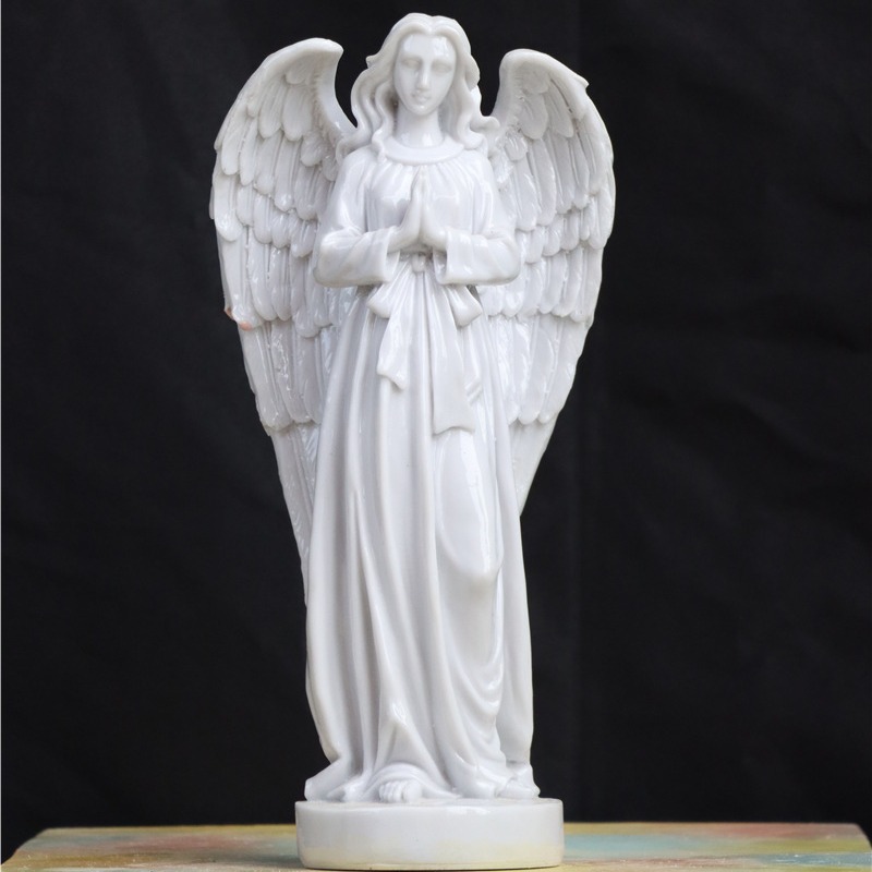 Transfronterizo 30cm mano ángel ornamentos de resina iglesia gabinete de televisión escritorio artesanía escultura