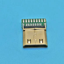 供应HDMI C/M夹板式   MINI HDMI 公头19P带PCB焊线