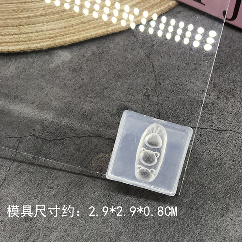 シリコーンネイルアートモールド三次元レリーフウサギの頭クマの頭の形クリエイティブ DIY マニキュア接着剤ネイルデコレーションツール|undefined