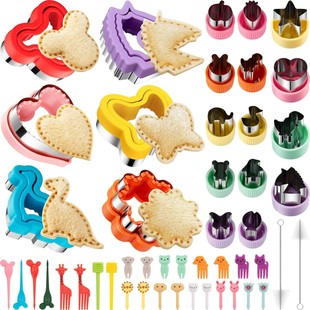Stainless Steel 48-Piece Sandwich Toast Bread Fruit Biscuit Mold High Temperature Resistant Food Grade Baking Set
