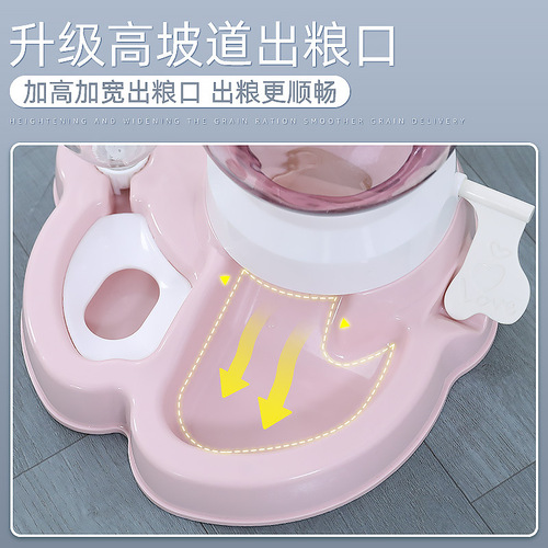 Cat bowl automatic feeding Teddy dog ​​bowl cat food basin drinking water all-in-one cat food bowl kitten drinking bowl supplies