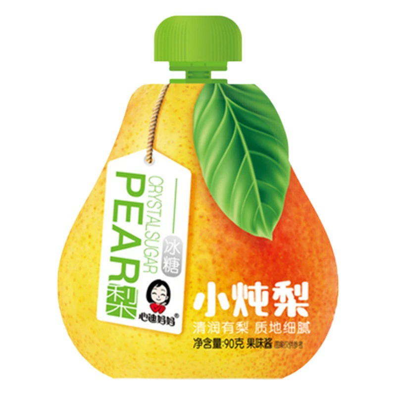 Фруктовое пюре Xindi Mama Baby с тремеллой, грушей и смесью орехов, сок-леденец, питательное, мультивитаминное, комнатной температуры