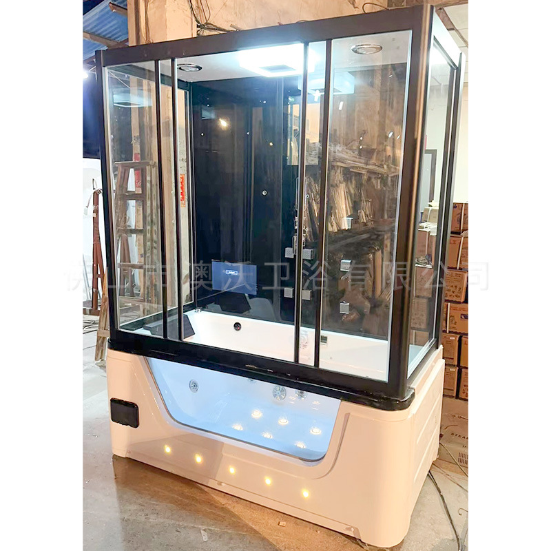 Acrílico ducha sala de vapor hogar Baño integrado vapor húmedo y seco partición Baño