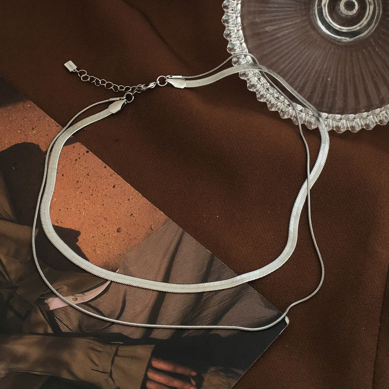 Fashion Snakeskin Copper Layered Necklaces Plating Copper Necklaces