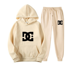 跨境欧码时尚印花运动服男装14色保暖连帽卫衣2件套+裤装慢跑卫衣