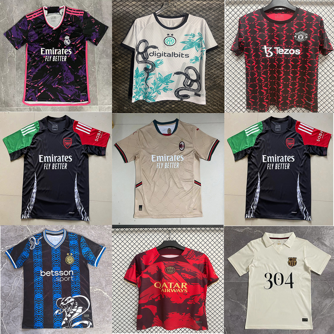 2425 football training jersey Real Madrid Manchester United Inter Milan Paris Chelsea special edition Barcelona club jersey