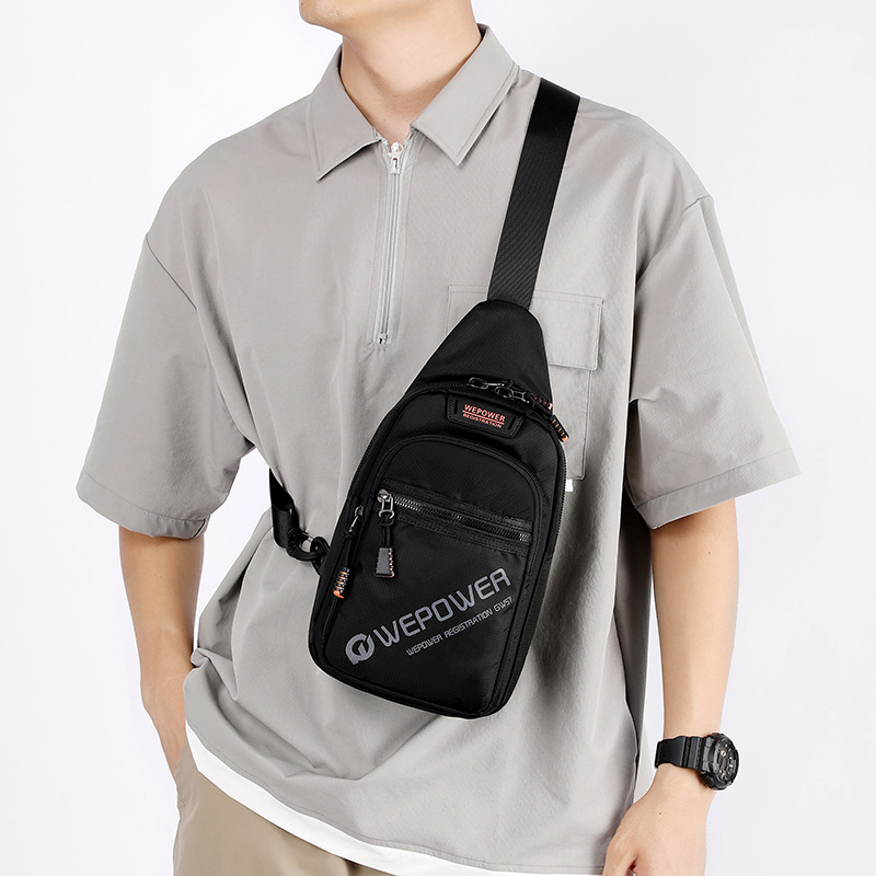 WEPOWER nuevo estilo de negocios casual bolso de pecho ligero coreano para hombres hombro de pecho de viaje mochila deportiva