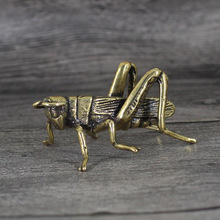 蟋蟀黄铜实心工艺品摆件复古手把件纯铜创意昆虫童趣个性收藏家居