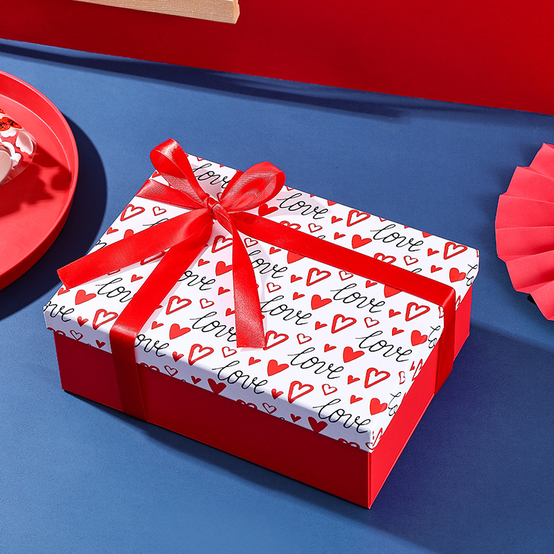 Caja de regalo plegable al por mayor Caja de regalo de la cubierta del cielo y la tierra Caja de embalaje de la cubierta del cielo y la tierra plegable de una pieza Fiesta del arco