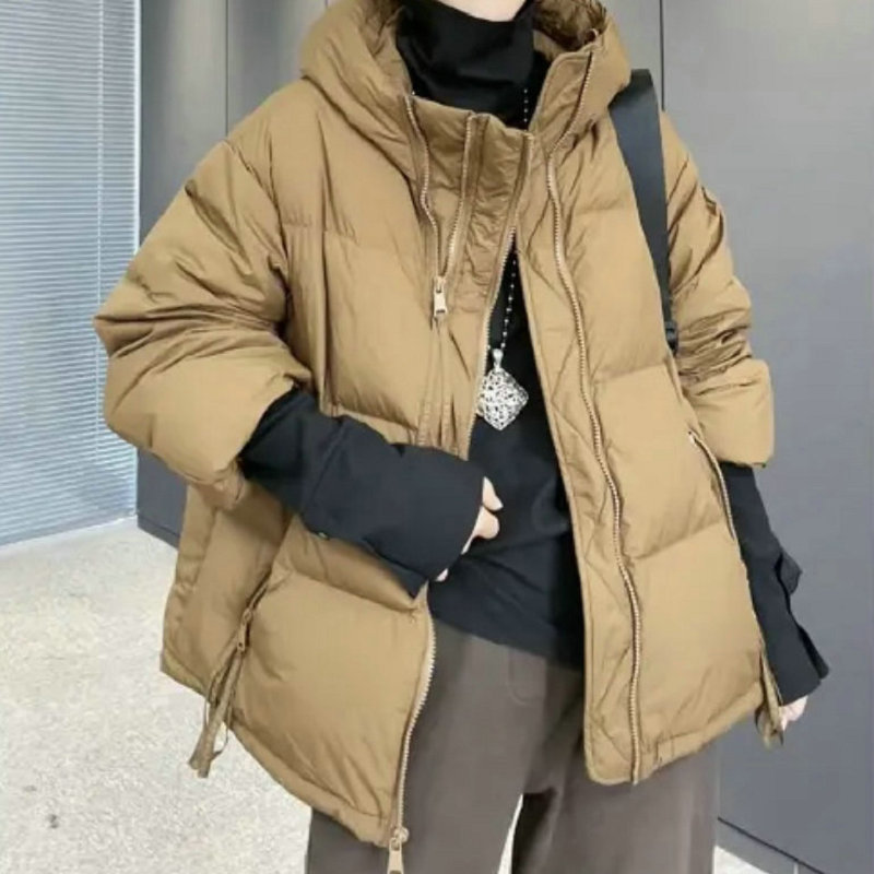 跨境羽绒服女短款2026年秋冬新款女装时尚韩版白鸭绒女外套潮