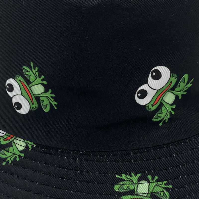 Unisex Einfacher Stil Frosch Doppelseitig Flache Traufen Bucket Hat display picture 2