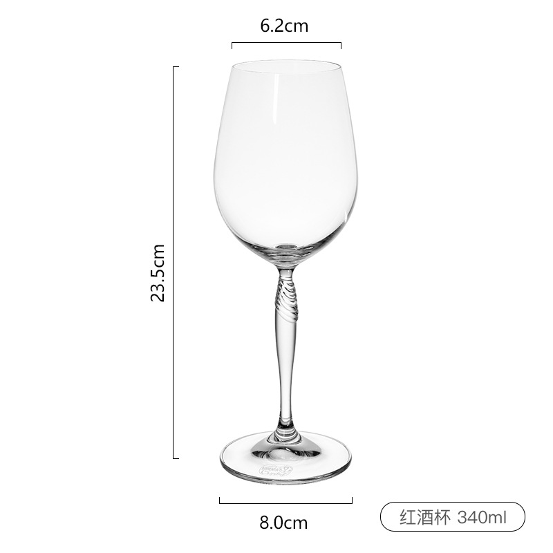 Tazas de cristal sin plomo hechas a mano creativas de hueso de pescado tazas de vino rojo restaurantes atmósfera tazas de vino al por mayor