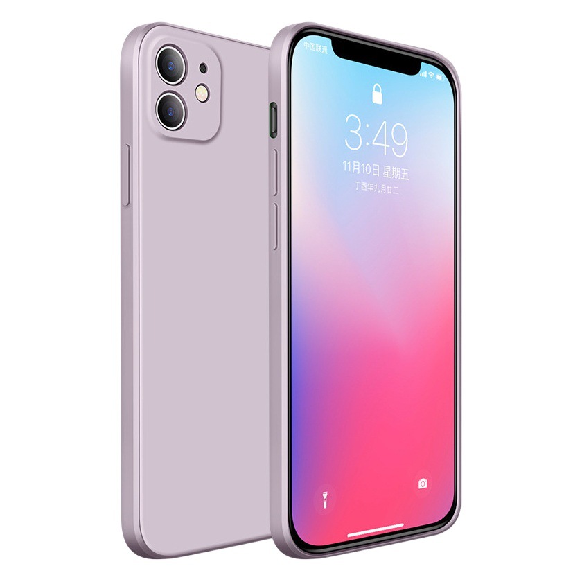 Funda líquida para iPhone 17Pro, compatible con Apple 15Pro, borde recto, orificios precisos, funda protectora de silicona de cobertura total para 13