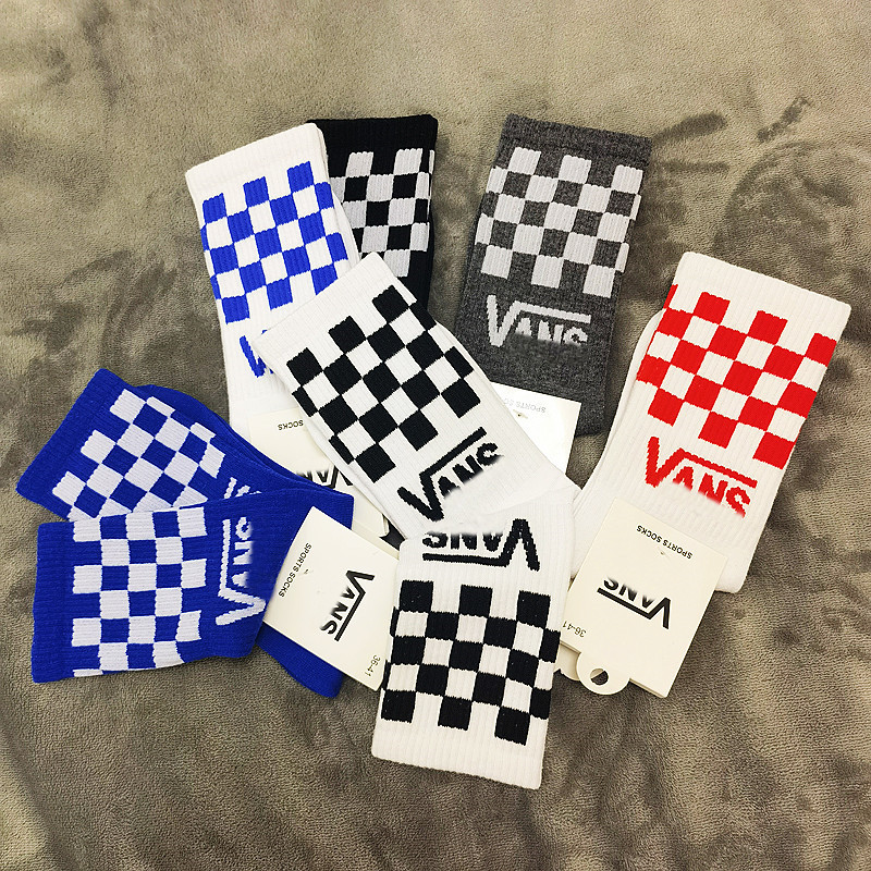 WSI socks men's ins fashionable mid-length sports casual fashionable all-match Korean style women's socks pure cotton online celebrity couple same style