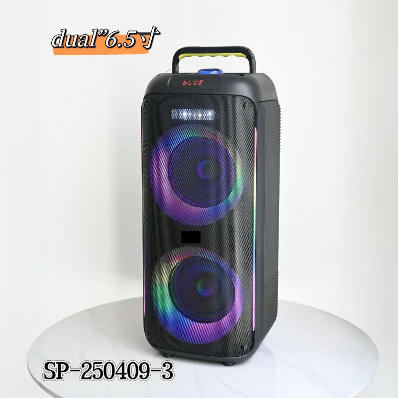 New Rgb Portable Dual 6.5inch Audio Square Dance Karaoke Outdoor Cross-Border Bluetooth Speaker