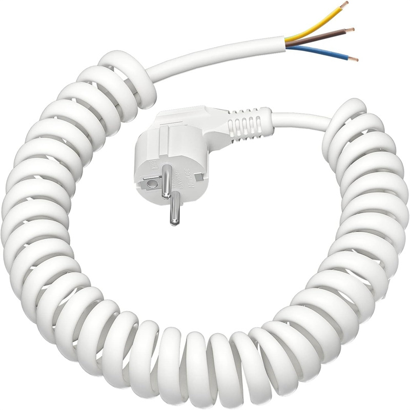 防护接触电缆螺旋电源插座塑料电缆连接230 V/16 A Schuko电源线