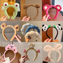 新款毛绒可爱水豚发箍女洗脸化妆敷面膜头箍卡通可爱水豚发饰