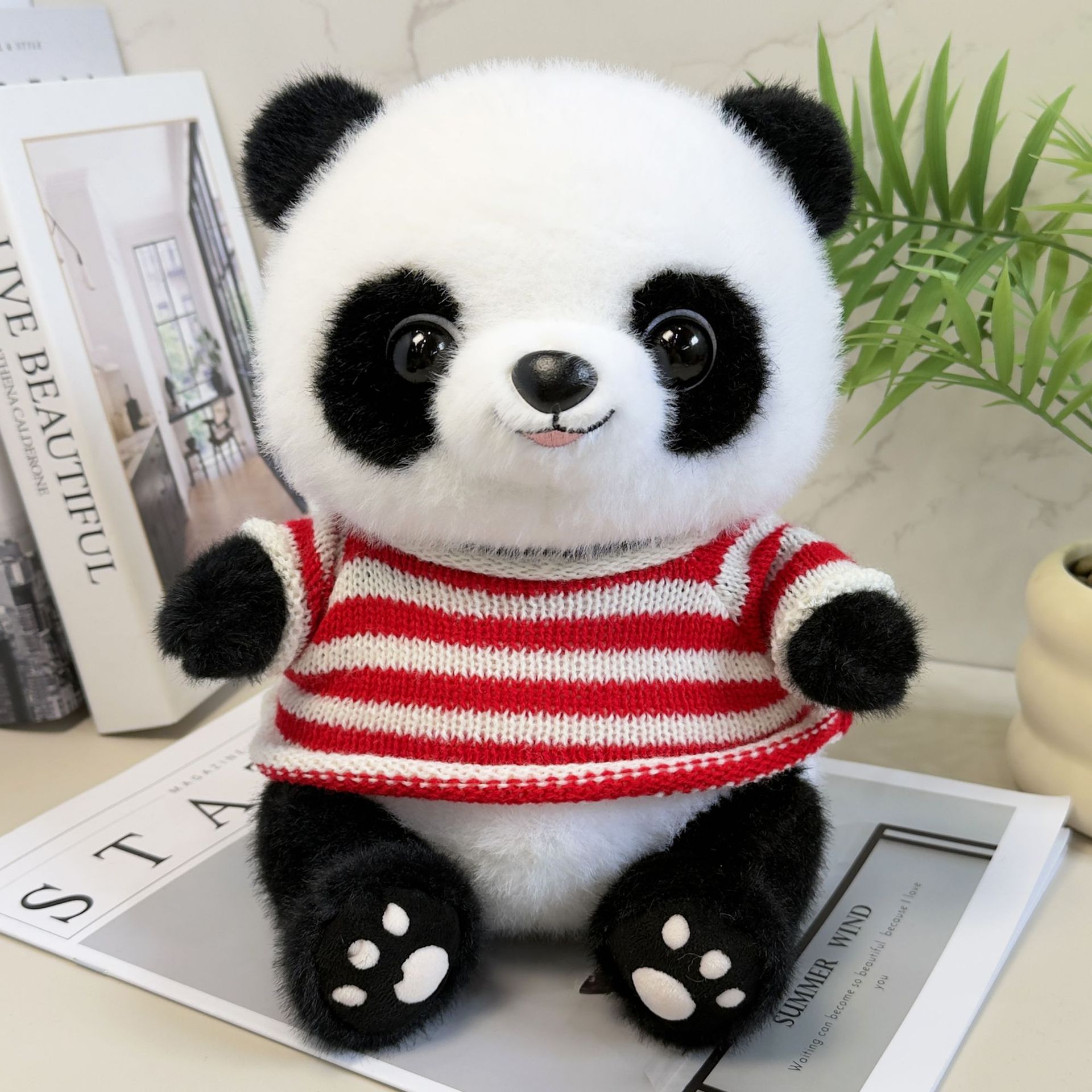Cute tesoro nacional panda muñeca muñeca de peluche muñeca panda muñeca Chengdu logotipo de la empresa de impresión de recuerdos