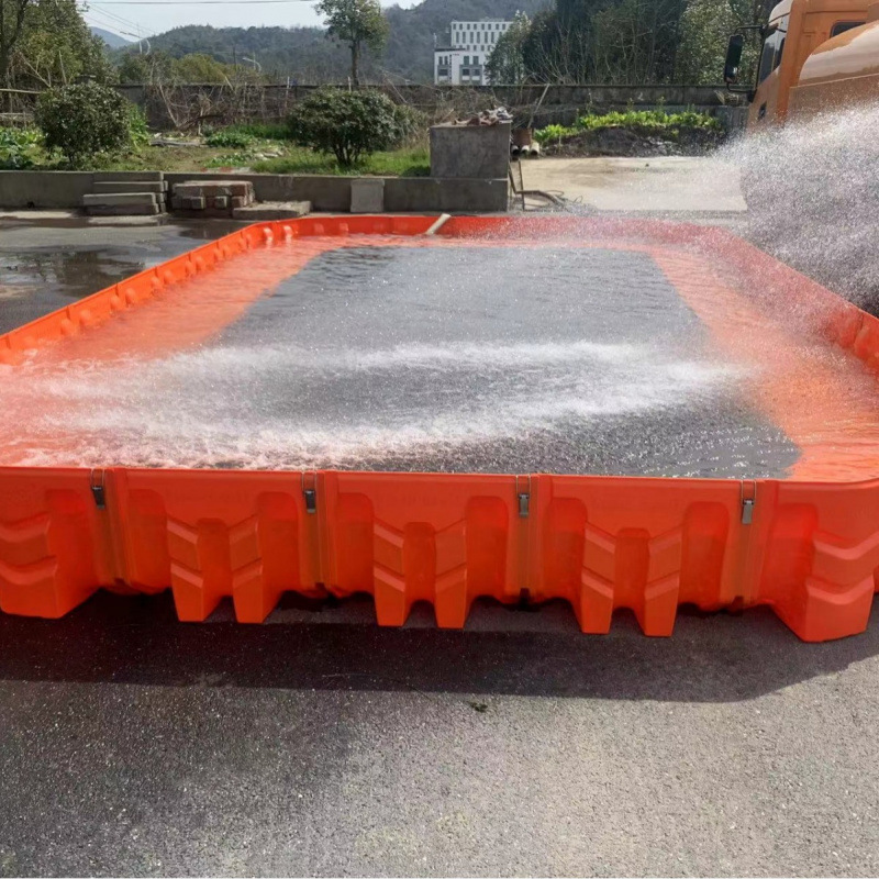 组合式防洪板DZ50红色L型塑料挡水板子堤市政水务新型防汛物资
