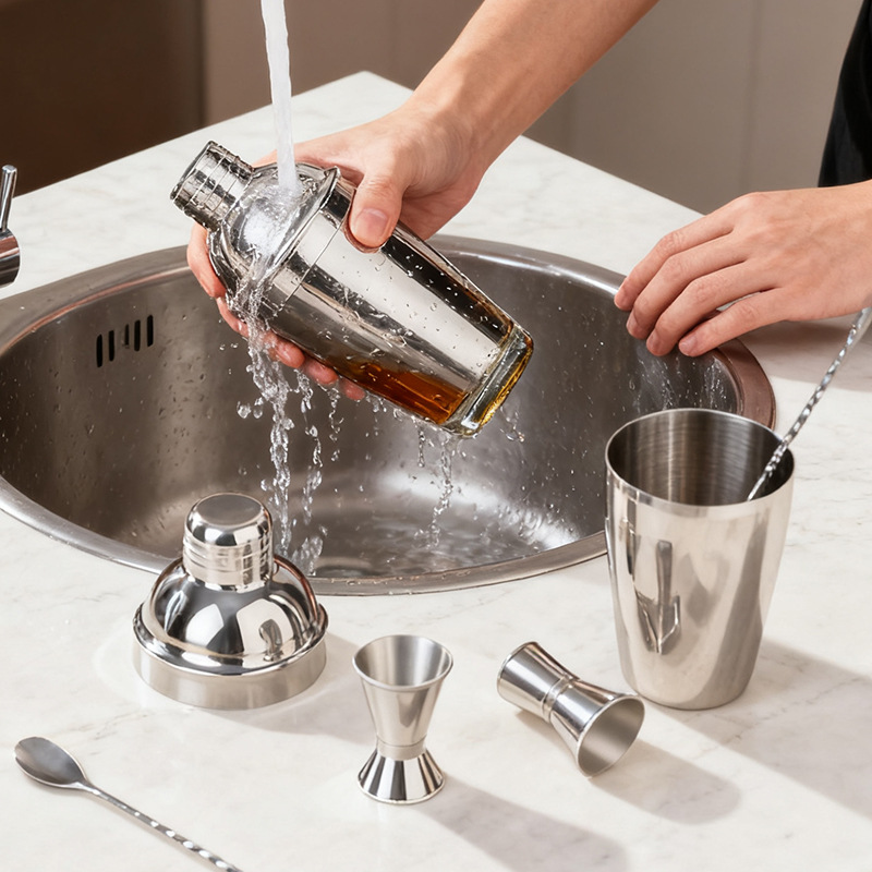 Mezclador de acero inoxidable de tres piezas, mezclador de tazas de vino, herramientas de mezcla de cócteles para bar, mezclador de vino especial