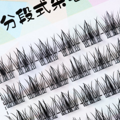 睫詩顏懶人魚尾仙子睫毛單簇假睫毛分段式自然仿真仙子漫畫眼睫毛