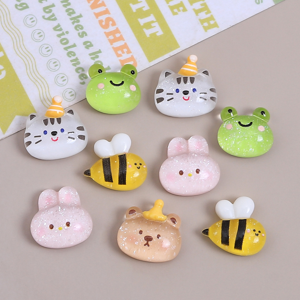 Mini Ice Transparent Little Bee Creative Handmade DIY Cream Glue Accessories Resin Accessories Jewelry Hairpin Materials Wholesale