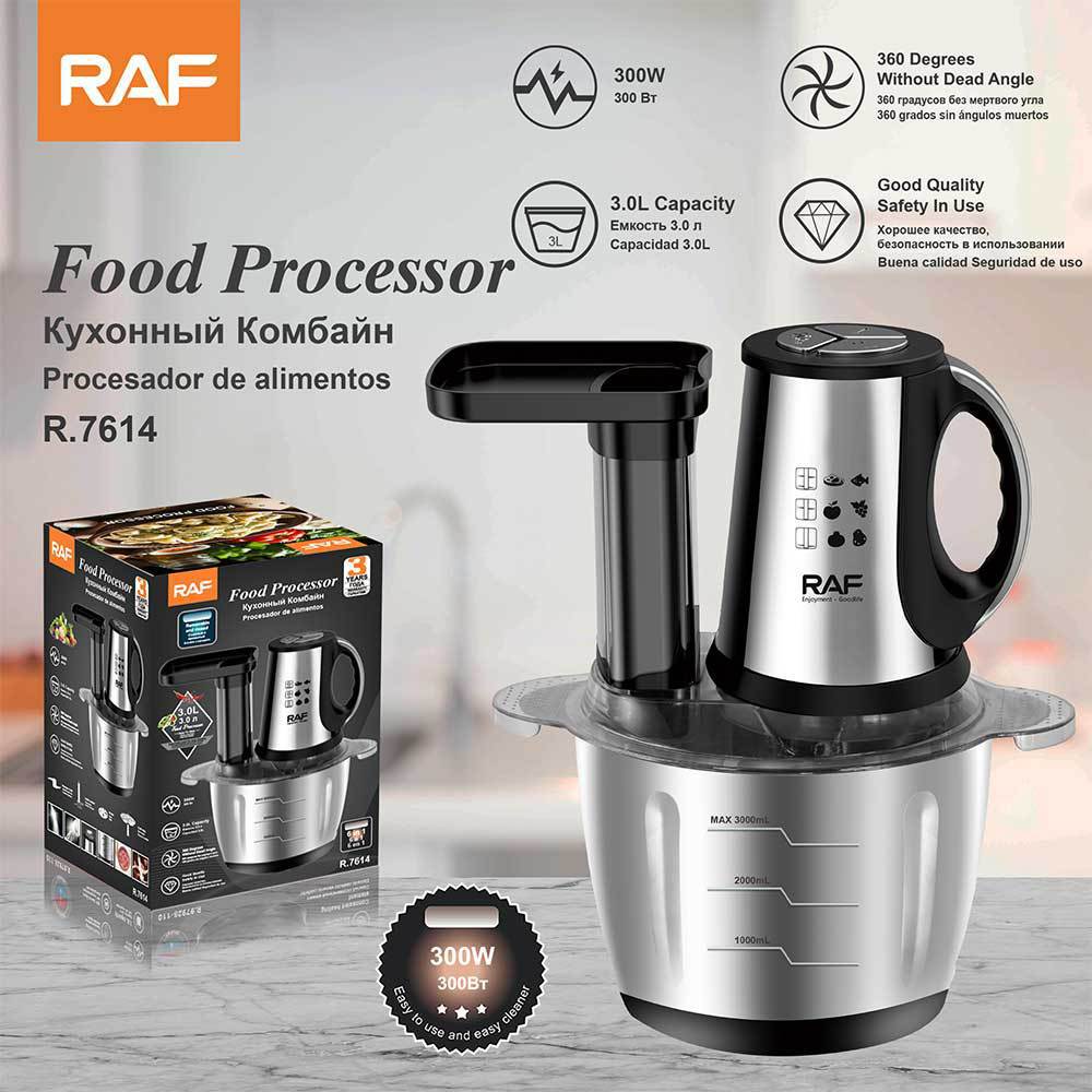 Raf European Standard Cross-Border Household Meat Grinder Meat Grinder Portable Multi-Function Cooking Machine Stainless Steel Electric Six-In-One
