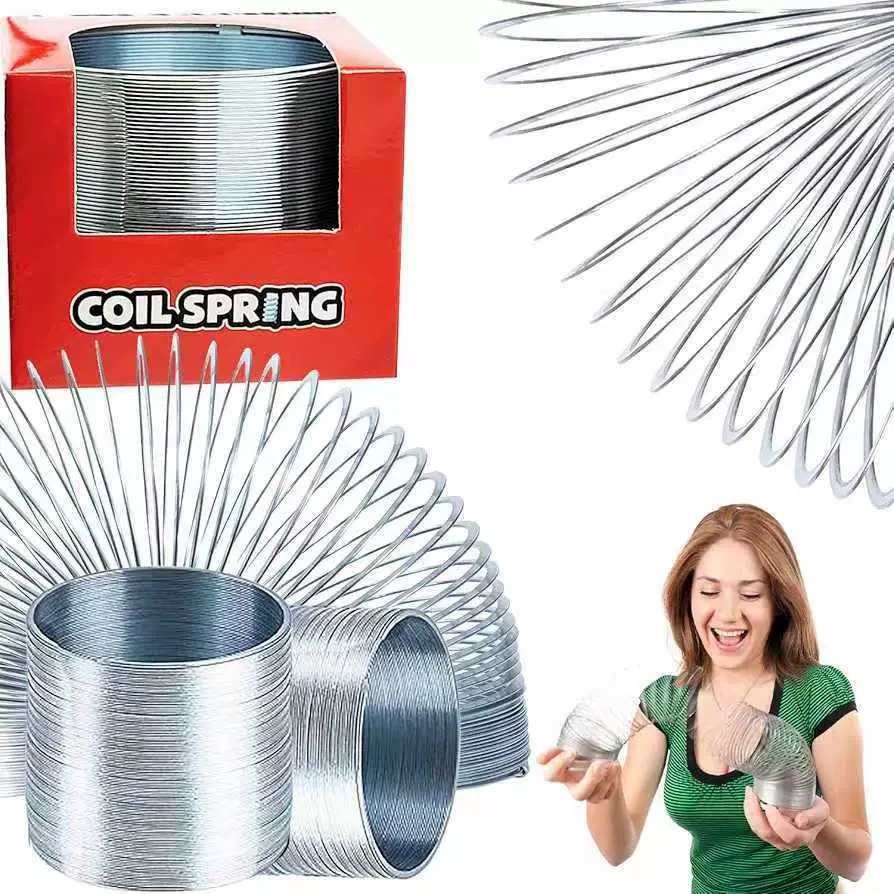 玩具彩虹圈美国slinky机灵鬼弹簧金属彩虹圈会下楼梯的弹簧