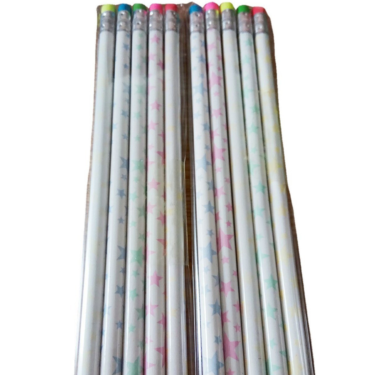 Lápiz de color de estrella HB lápiz de madera de impresión exquisita de cuatro colores estudiante de escuela primaria lápiz de color caramelo de escritura de alta calidad