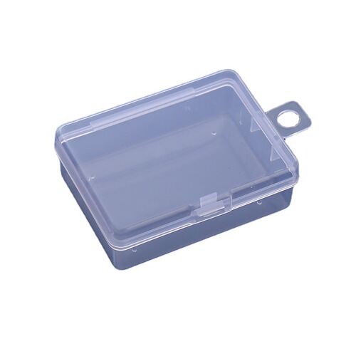 Rectangular small lock storage box hardware accessories electronic components fishing gear jewelry packaging box transparent plastic small box