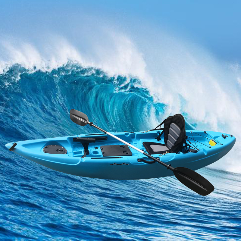 Factory Direct Sales Export Last Order Plastic Single Kayak Canoe Fishing Boat Ocean Boat Plastic Hard Boat