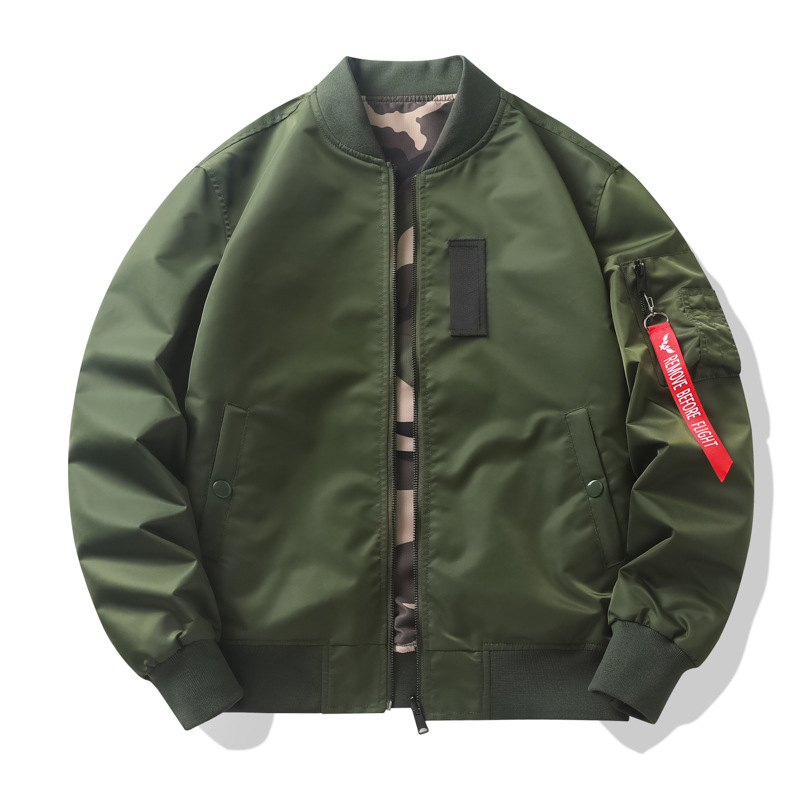 Men's clothing men's jackets spring and autumn new pilot loose casual trend business double sided jacket men_voghion.com
