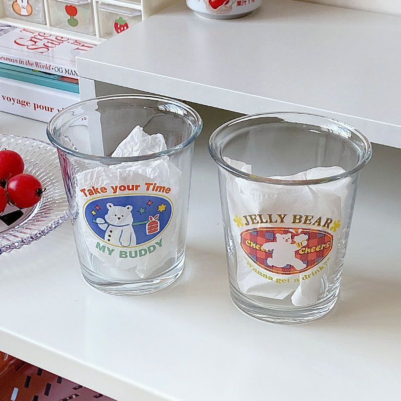 Minimalist Glass Mug For Breakfast Coffee And Cold Brew Drinks_voghion.com