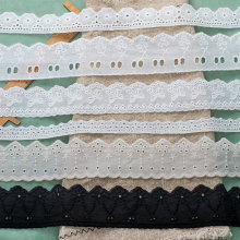 优质双边蝴蝶结全棉布边刺绣花边辅料 锁边 DIY手工辅料服装材料