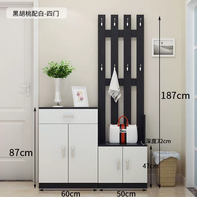 Garment Rack Freestanding Shoe Cabinet Wardrobe Hanger from Yomiego