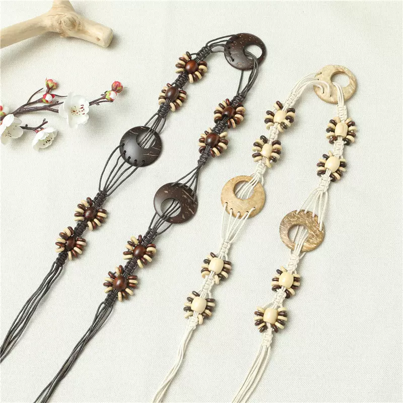 波西米亚腰带配饰高级感装饰民族风腰绳女腰链复古新款编织潮百搭