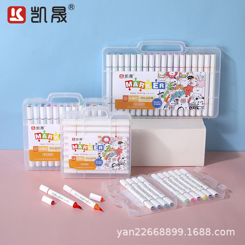 36 color acrílico marcador DIY pintura a base de agua color pluma niños graffiti marca pintura acrílico pluma al por mayor