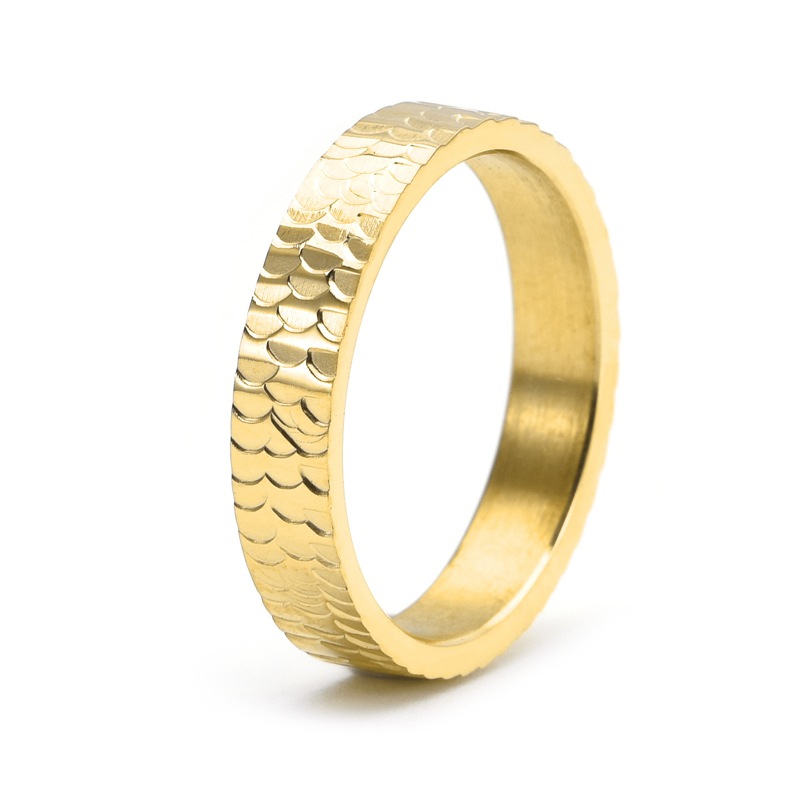 1 Piece Quantity Simple Style Geometric Titanium Steel Plating 18K Gold Plated Couple Rings Punk Rings