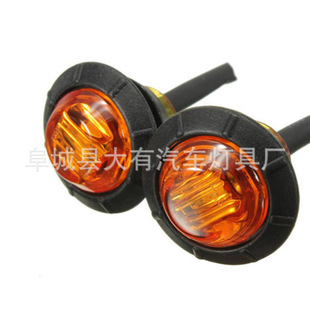 Хорошее качество 3LED 3/4 дюйма грузовик боковой свет 12vled грузовик сигнальный свет 24V BUS боковой свет 12V